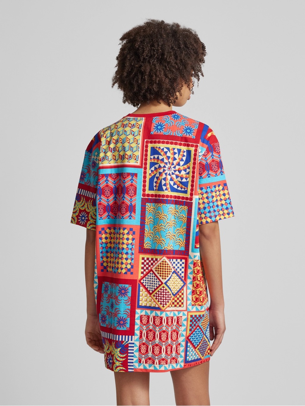 FARM Rio All Over Print Slim T-shirt Dress Adidas Collab Women's Size M - Picture 2 of 13